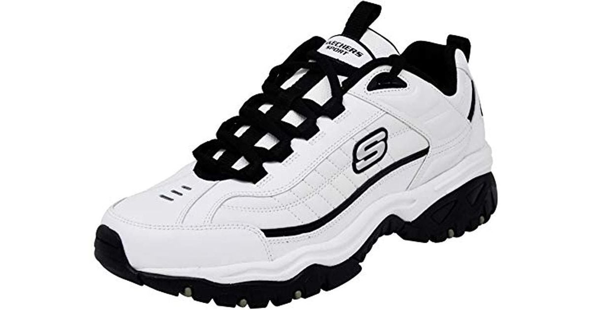 Skechers Energy Afterburn Lace-up Sneaker in White/Black (Black) for ...