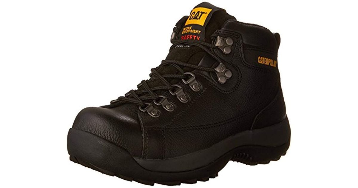 Caterpillar Leather Hydraulic Mid Cut Steel Toe Boot in Black for Men ...