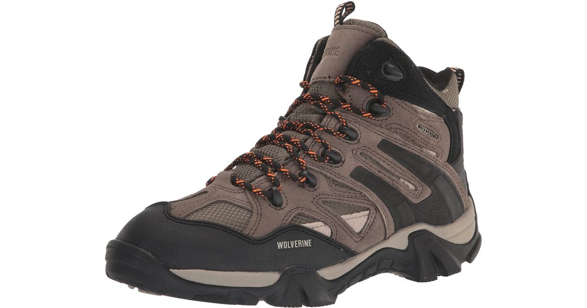 Wolverine Suede Wilderness Waterproof Mid Hiker Hiking Boot in Black