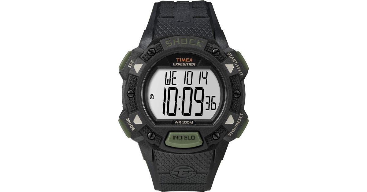 expedition base shock 45mm resin strap watch