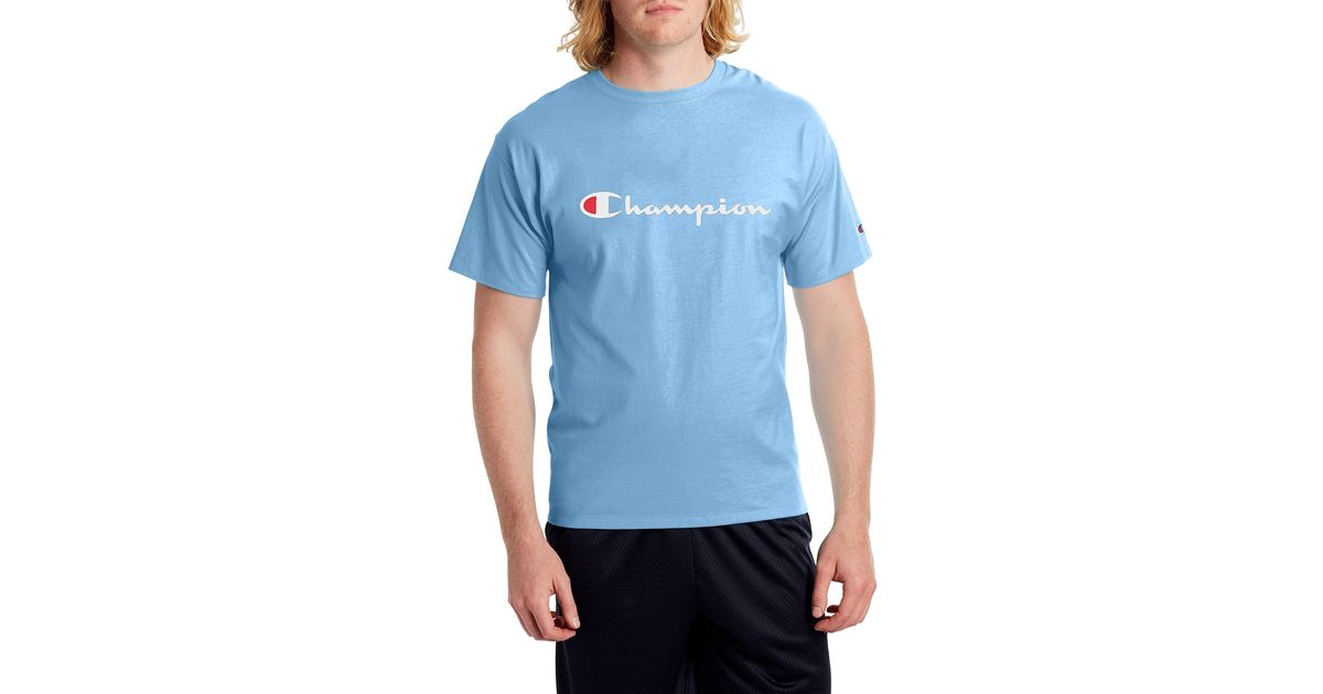 Champion Mens Classic T-shirt in Blue for Men | Lyst
