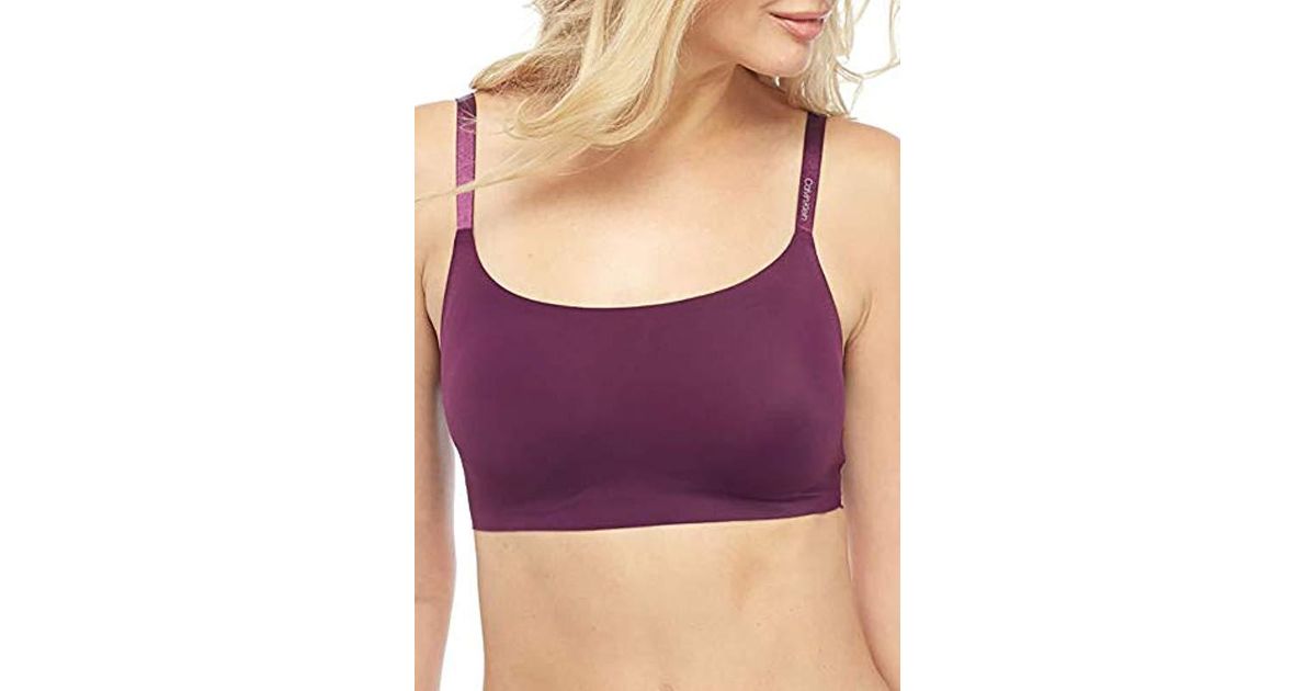 calvin klein women's invisibles adjustable skinny strap bralette