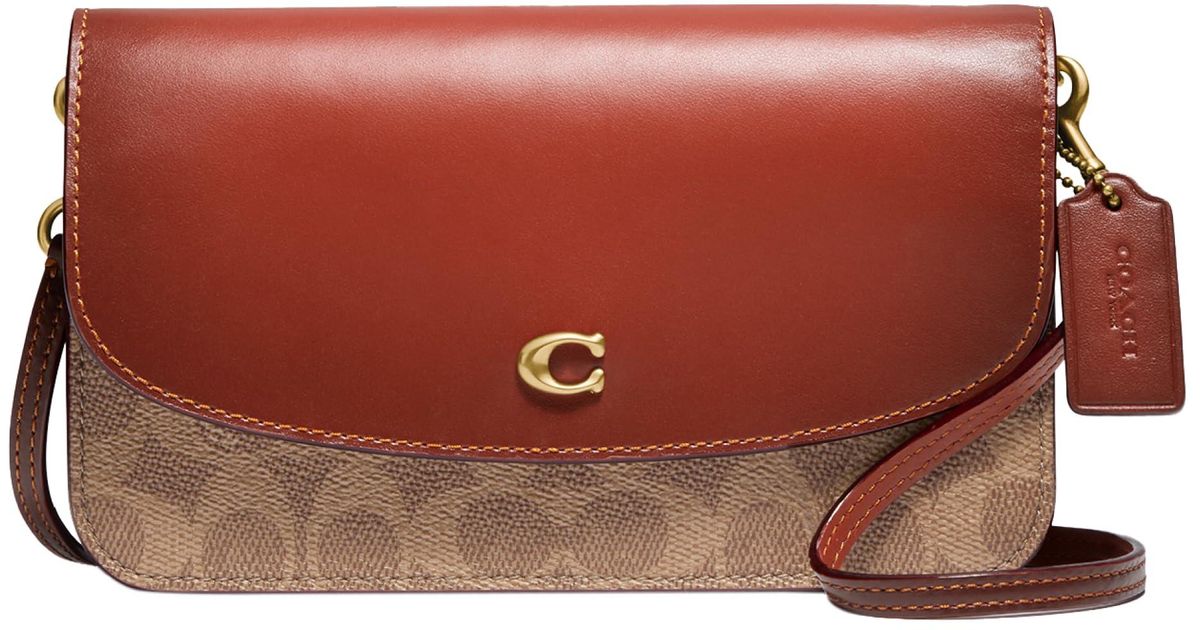 COACH Coated Canvas Signature Hayden Crossbody in Red Lyst