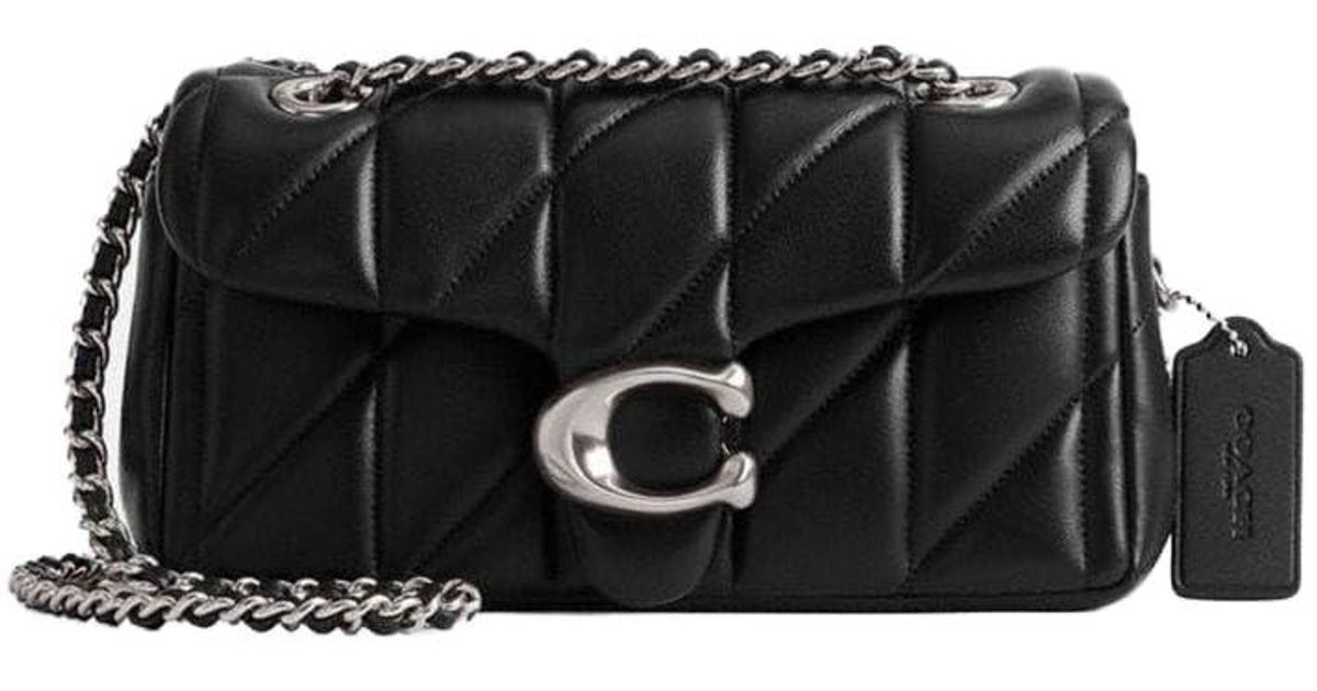 COACH Quilted Tabby Shoulder Bag 20 With Chain in Black | Lyst