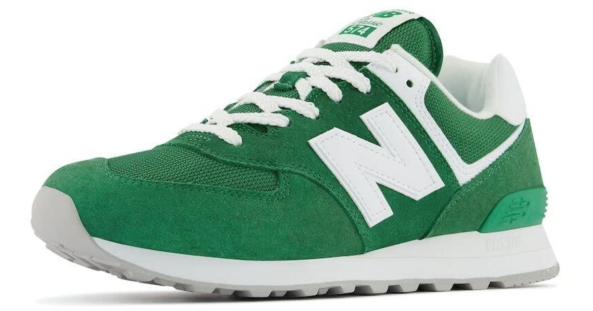 New Balance Rubber 574 V2 Spilled Paint Sneaker in Green/White (Green