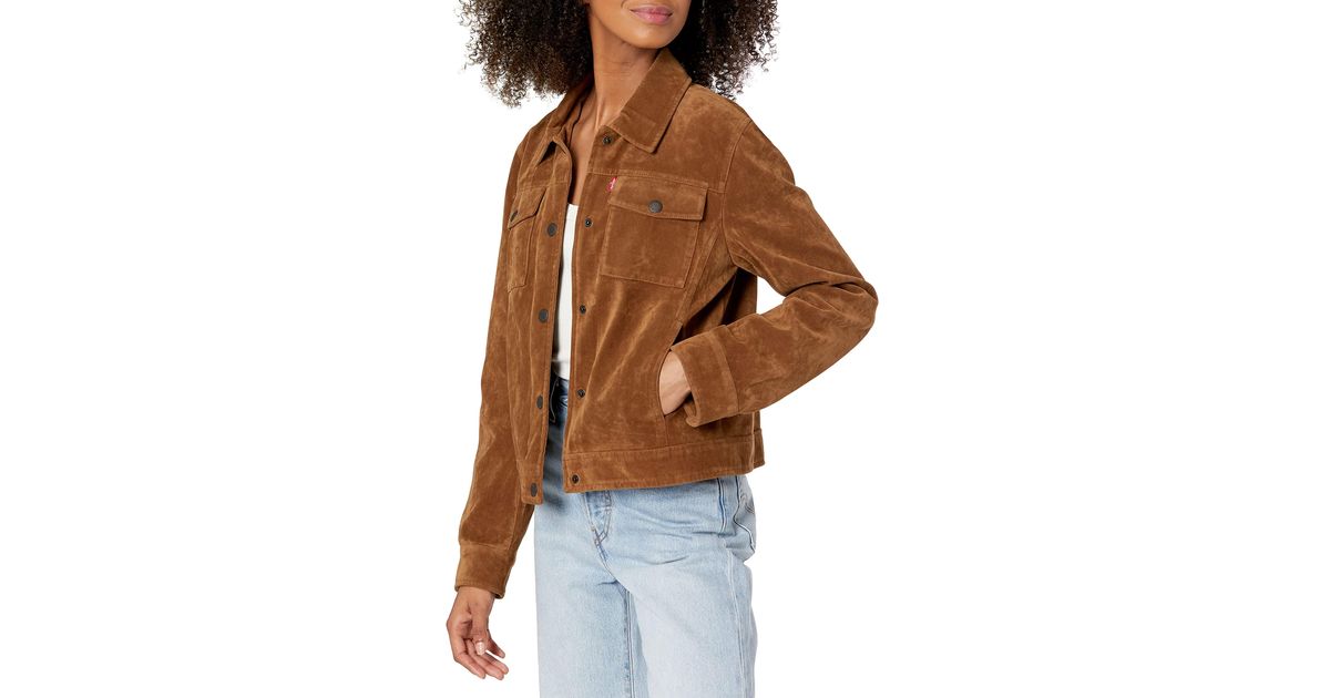 suede jean jacket womens