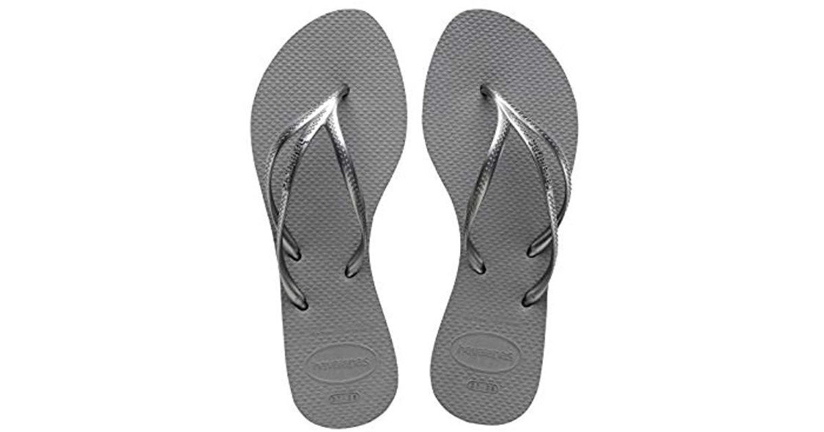 Havaianas Rubber Flip Flop Sandals,tria in Steel Grey (Gray) - Lyst