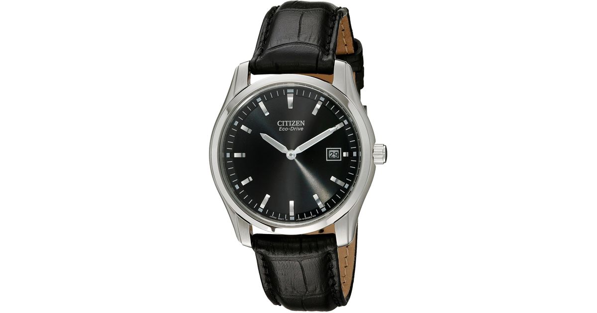 Citizen Eco-drive Stainless Steel Watch in Black/Silver (Metallic) for ...