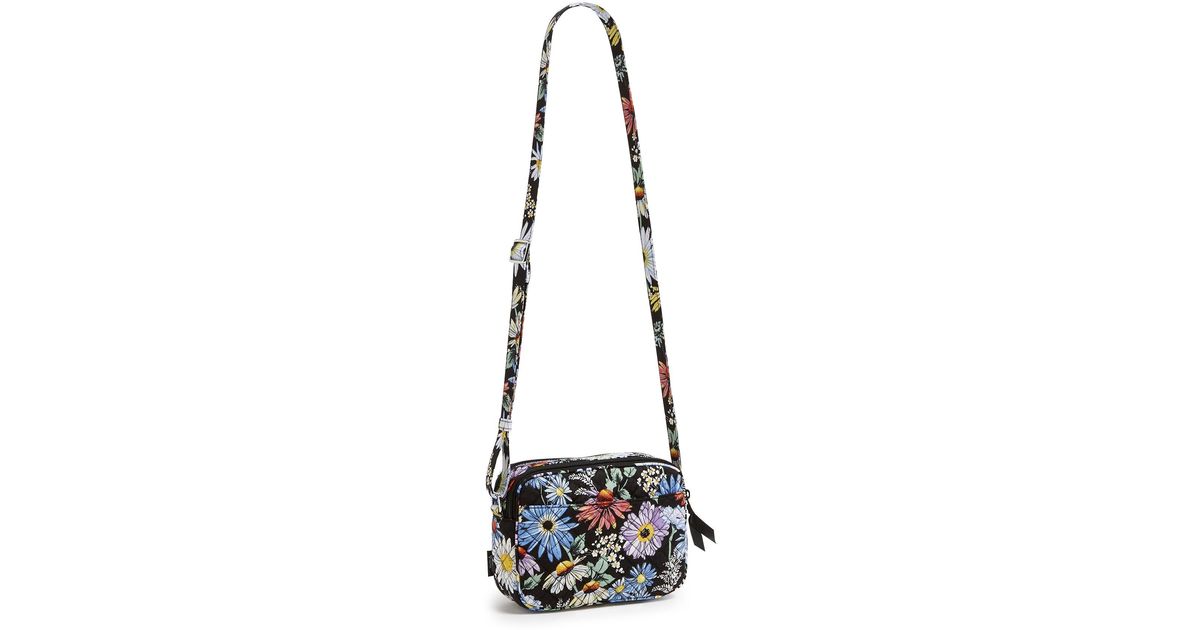 Vera Bradley Cotton Evie Crossbody Purse in White | Lyst