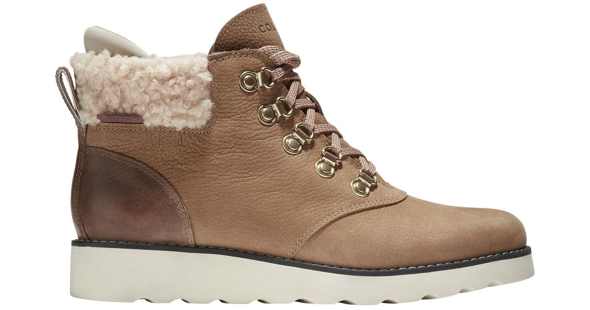 Cole Haan Leather Nantucket Rugged Hiker Bootie Hiking Boot in Brown ...
