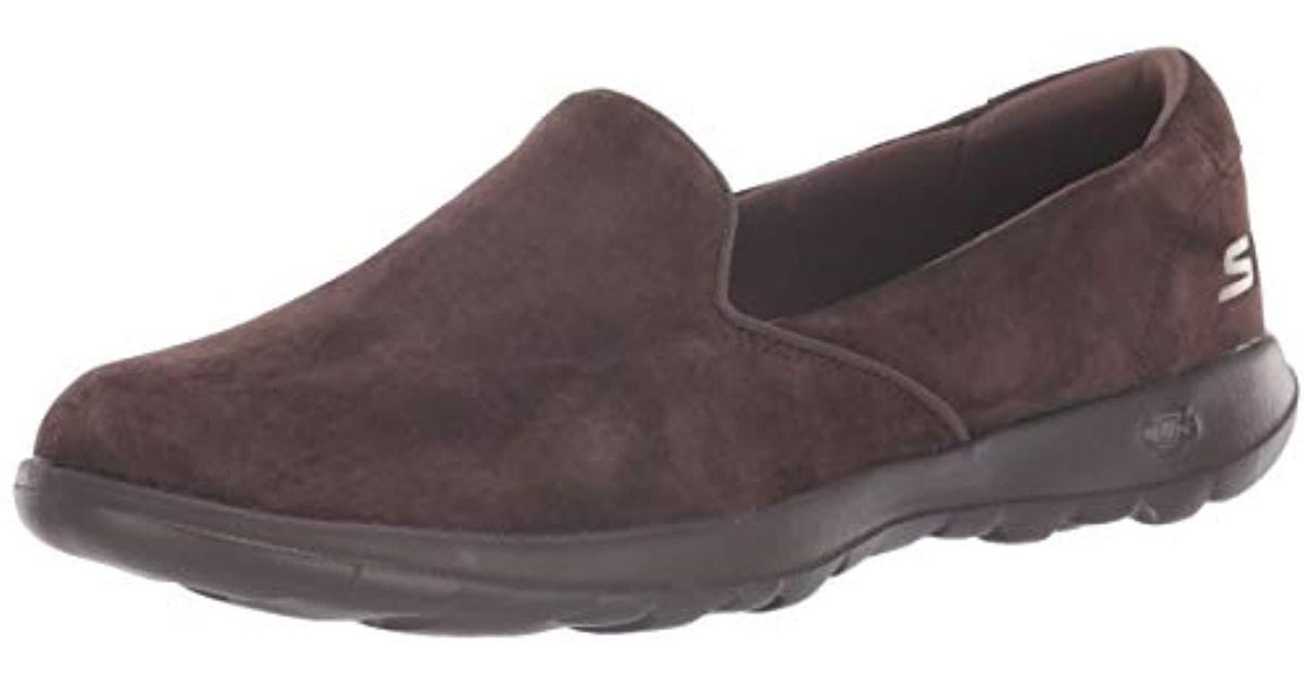 Skechers Suede Go Walk Lite Glam in Chocolate (Brown