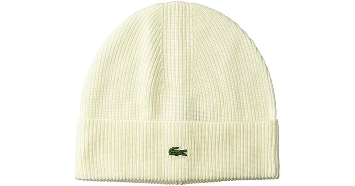 Lacoste Mens 2019 Knitted Beanie Full 