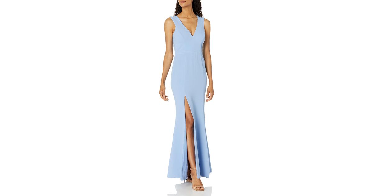 Dress The Population Sandra DRESS THE POPULATION Sandra Plunge Crepe Trumpet Gown Dress The Population Sandra DRESS THE POPULATION Sandra Plunge Crepe Trumpet Gown