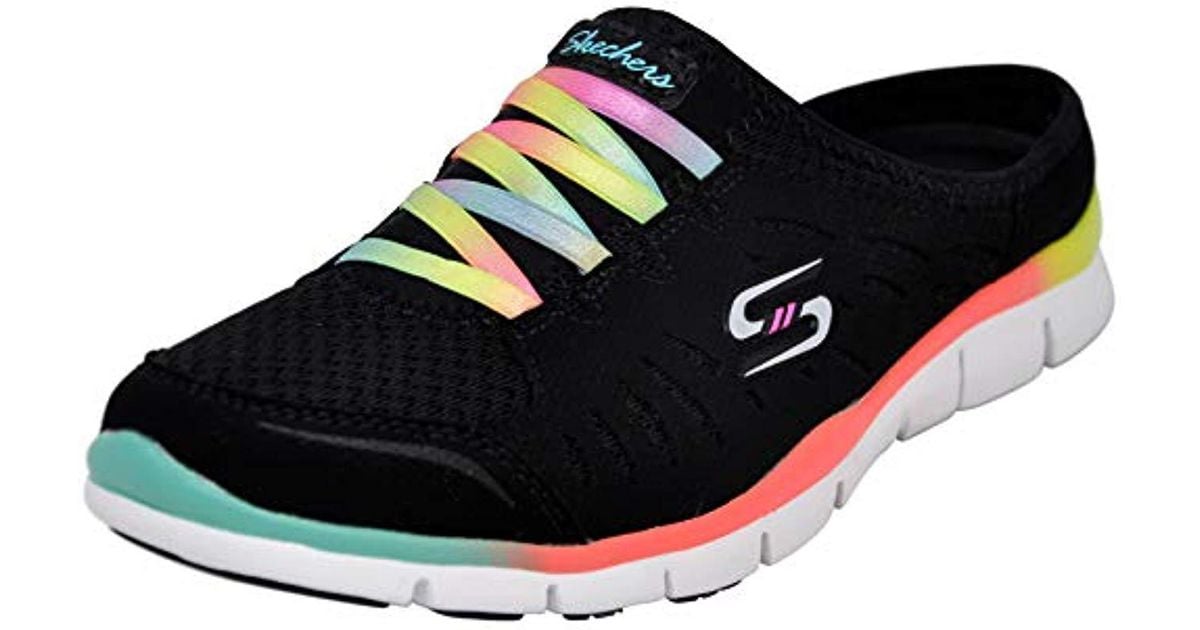 Skechers Sport No Limits Slip-on Mule Sneaker in Black | Lyst