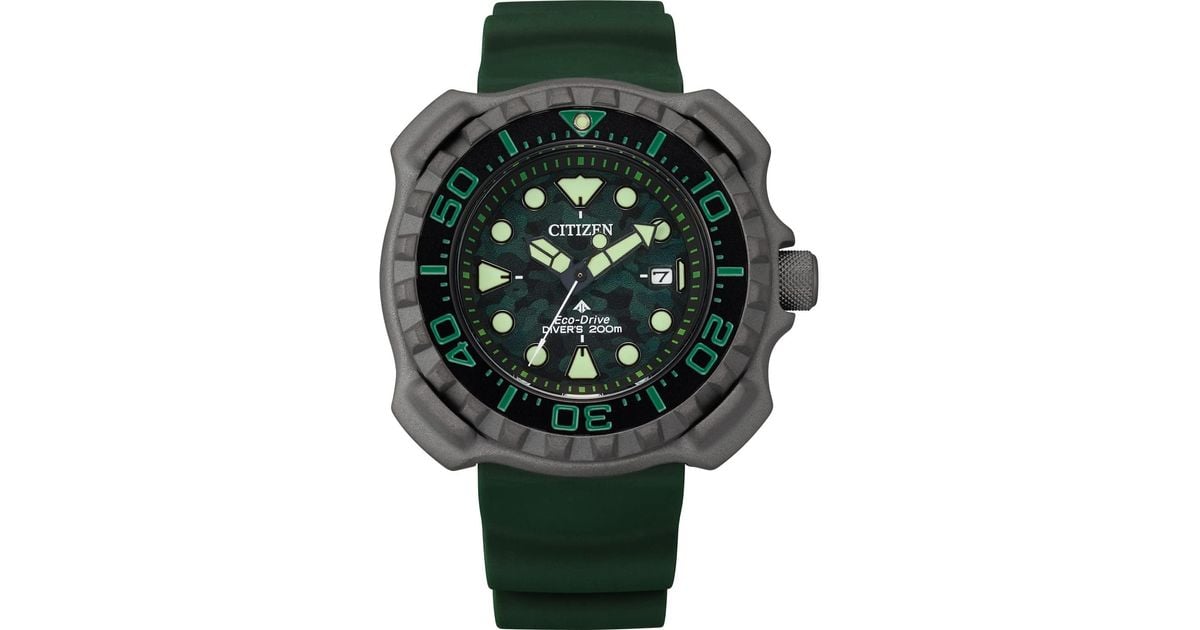 Citizen Promaster Dive Super Titanium Ecodrive Sport Watch in Green