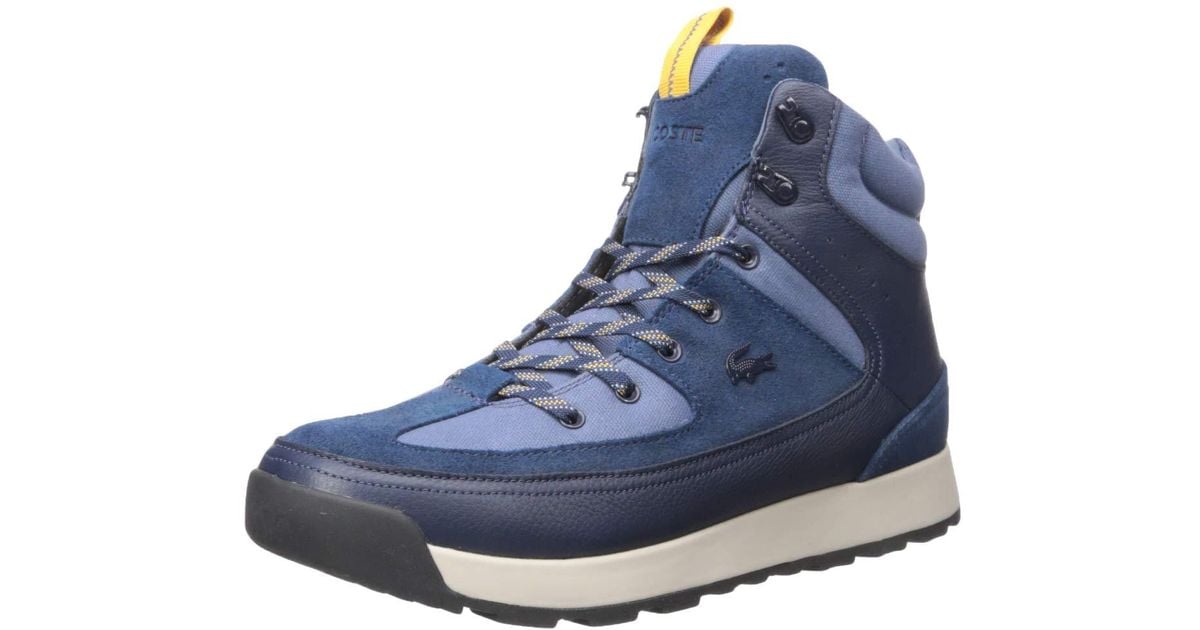Lacoste Leather Urban Breaker Fashion Boot in Navy/Dark Blue (Blue) for Men  | Lyst