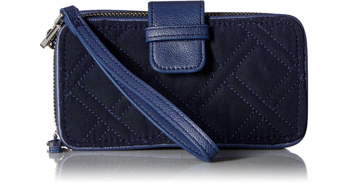 Vera Bradley Microfiber Rfid Smartphone Wristlet in Navy (Blue) Save