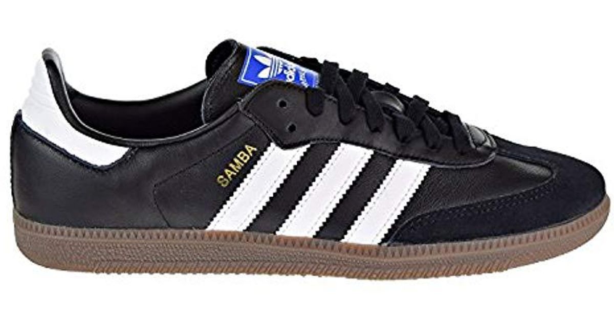 Adidas Suede Performance Samba Classic Indoor Soccer Shoe In Black