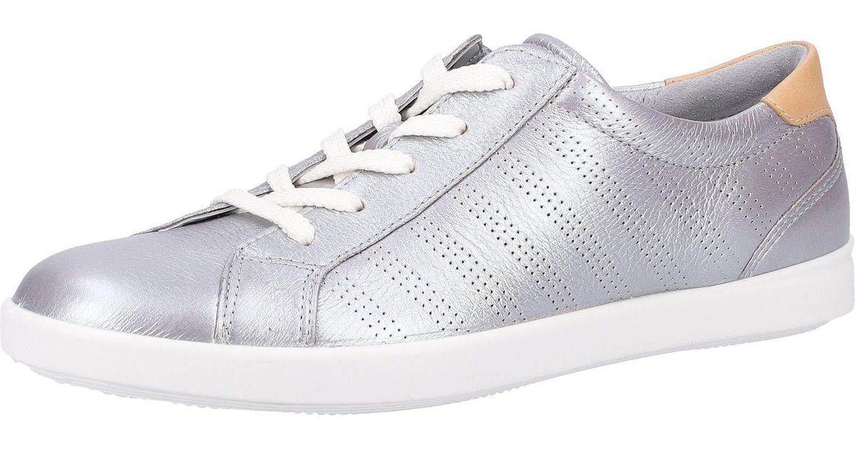 Ecco Leisure | Women's Leather Sneakers in Shadow White | Mozimo