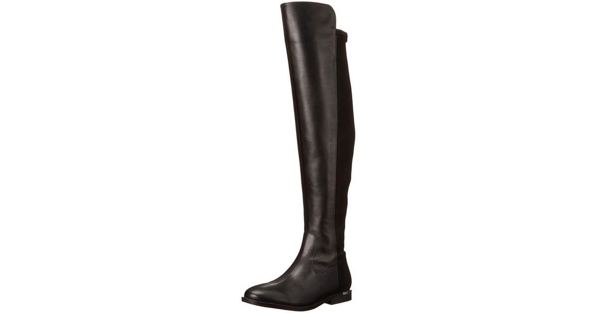 Calvin Klein Leather Rania Overtheknee Boot in Black Lyst