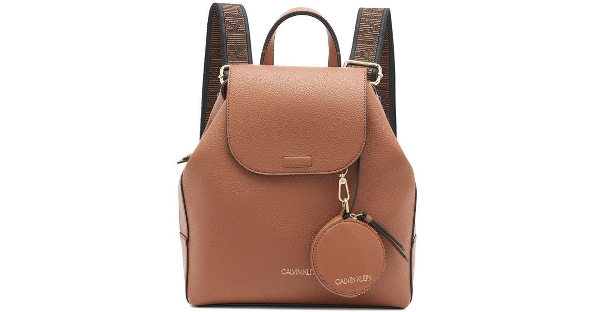 Calvin Klein Millie Backpack in Caramel (Brown) Lyst