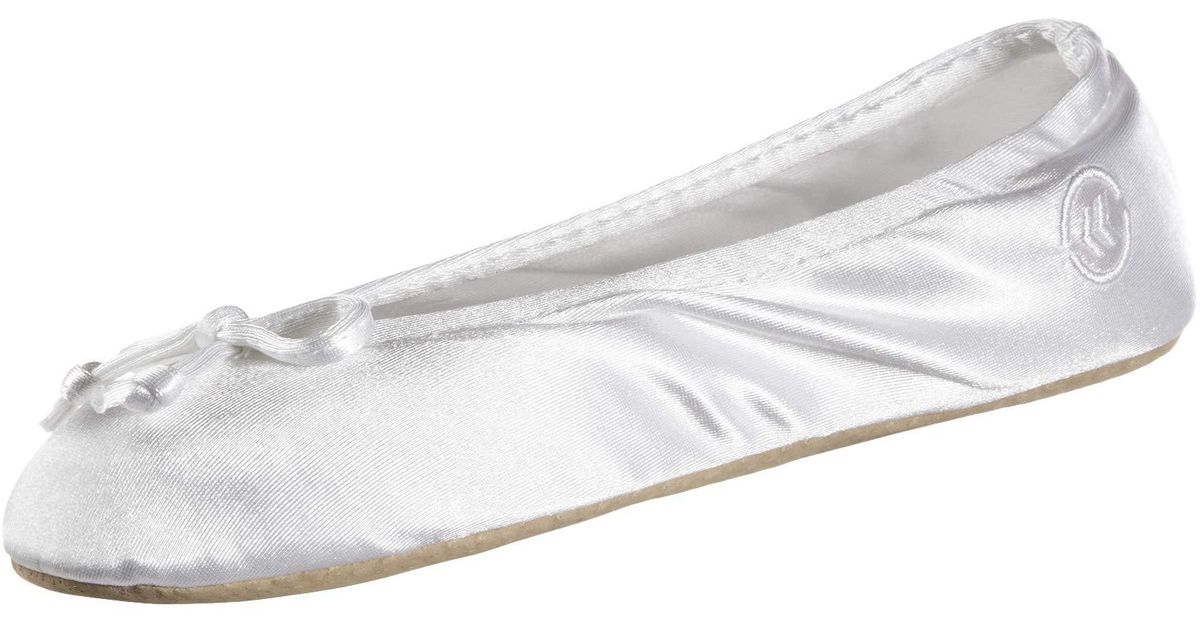 white isotoner ballet slippers