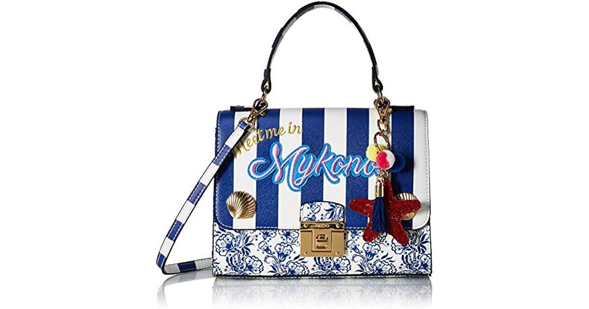 aldo bag blue and white