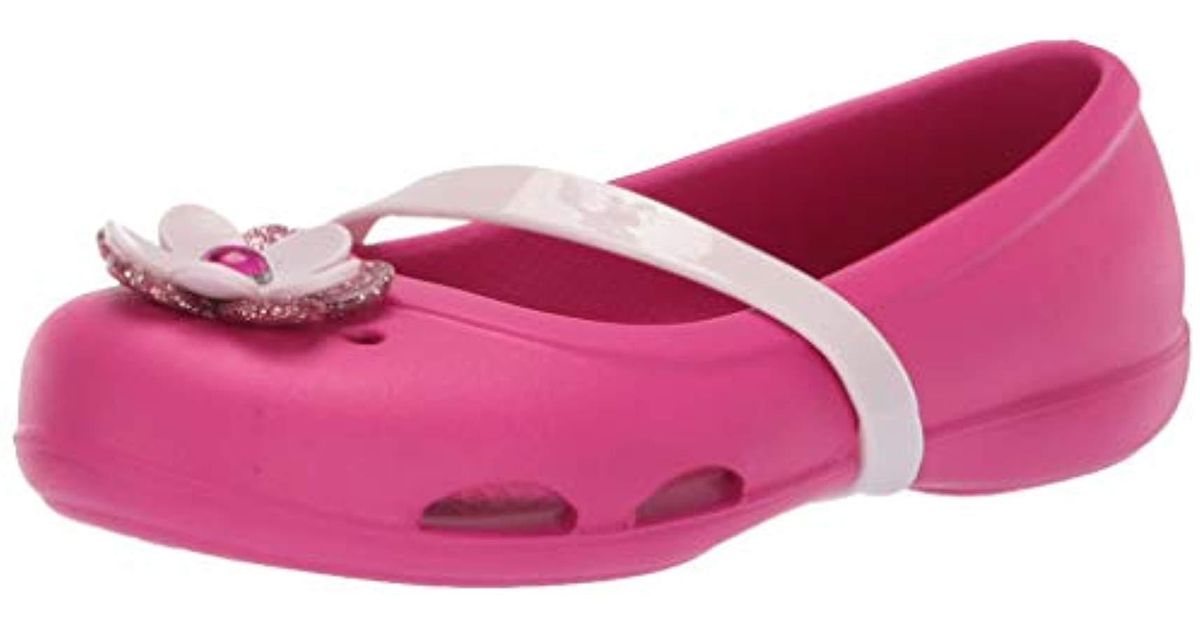 crocs ballet flats pink