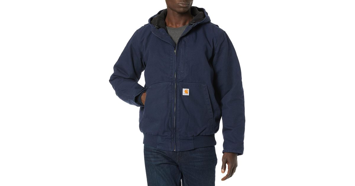 Carhartt Full Swing Loose Fit Washed Duck Fleecelined Active Jacket in