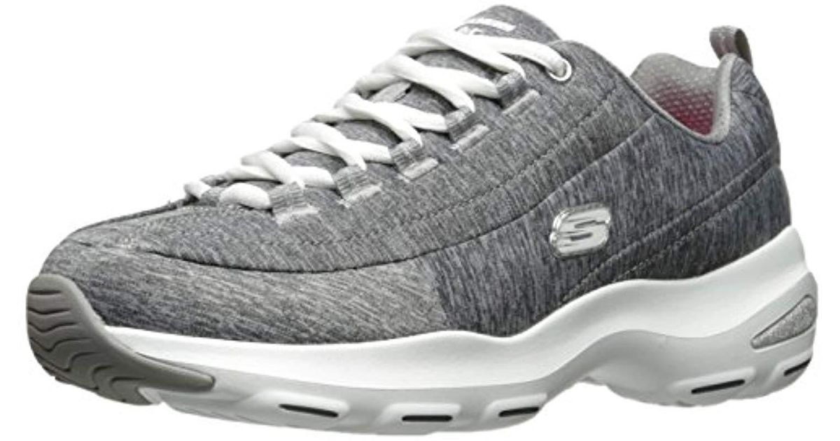 skechers d lite grey