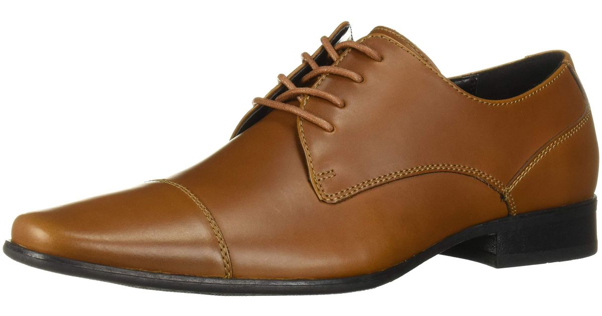 calvin klein bram leather vamp derby shoes