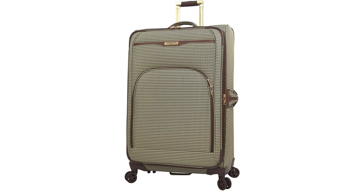 London Fog Synthetic Oxford Iii 29" Expandable Spinner in Olive (Green