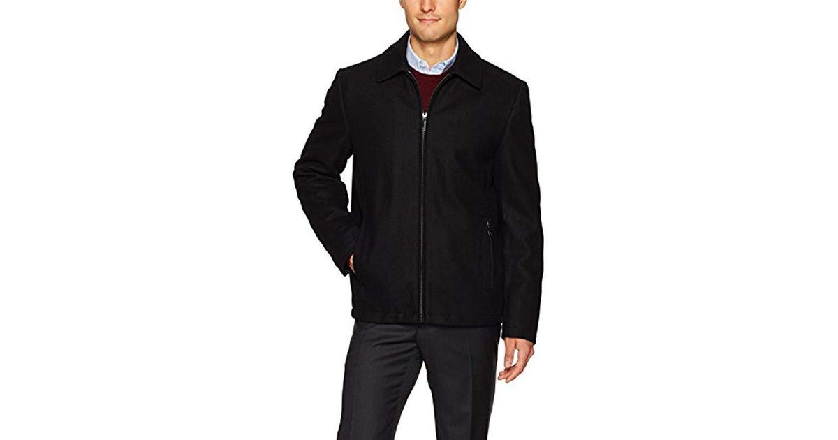 calvin klein men's shirt collar wool jacket