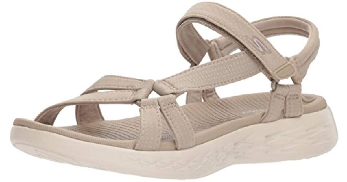 Skechers On-the-go 600-brilliancy Sport Sandal in Natural - Save 12% - Lyst
