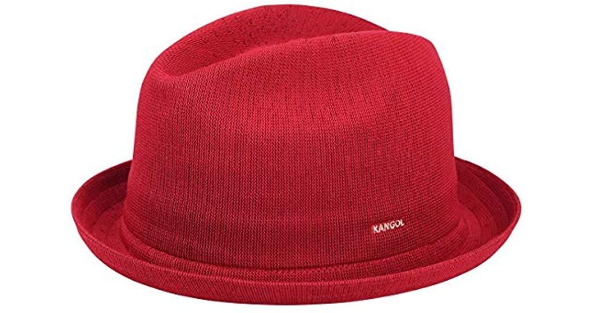 Kangol Tropic Player Fedora Trilby Hat in Red for Men | Lyst
