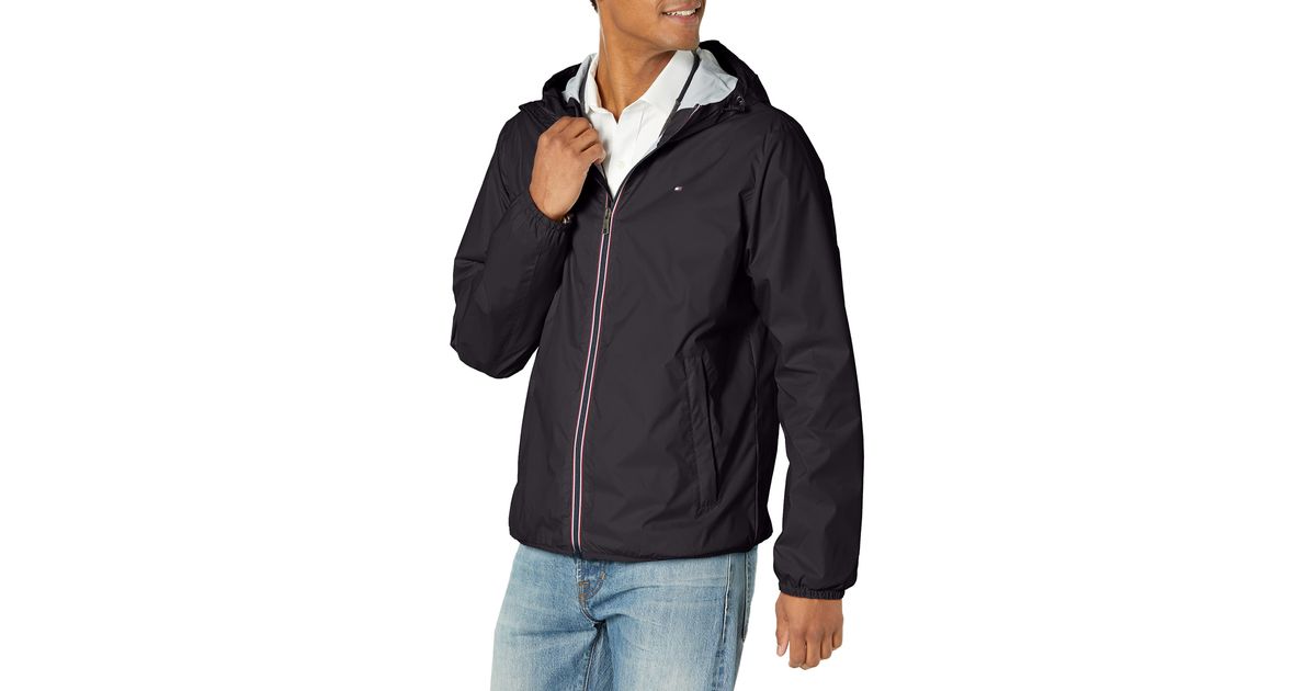 Tommy Hilfiger Synthetic Lightweight Active Water Resistant Hooded Rain