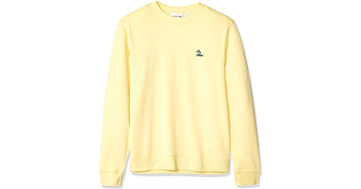 Lacoste Mens Long Sleeve French Terry Graphic Sweater
