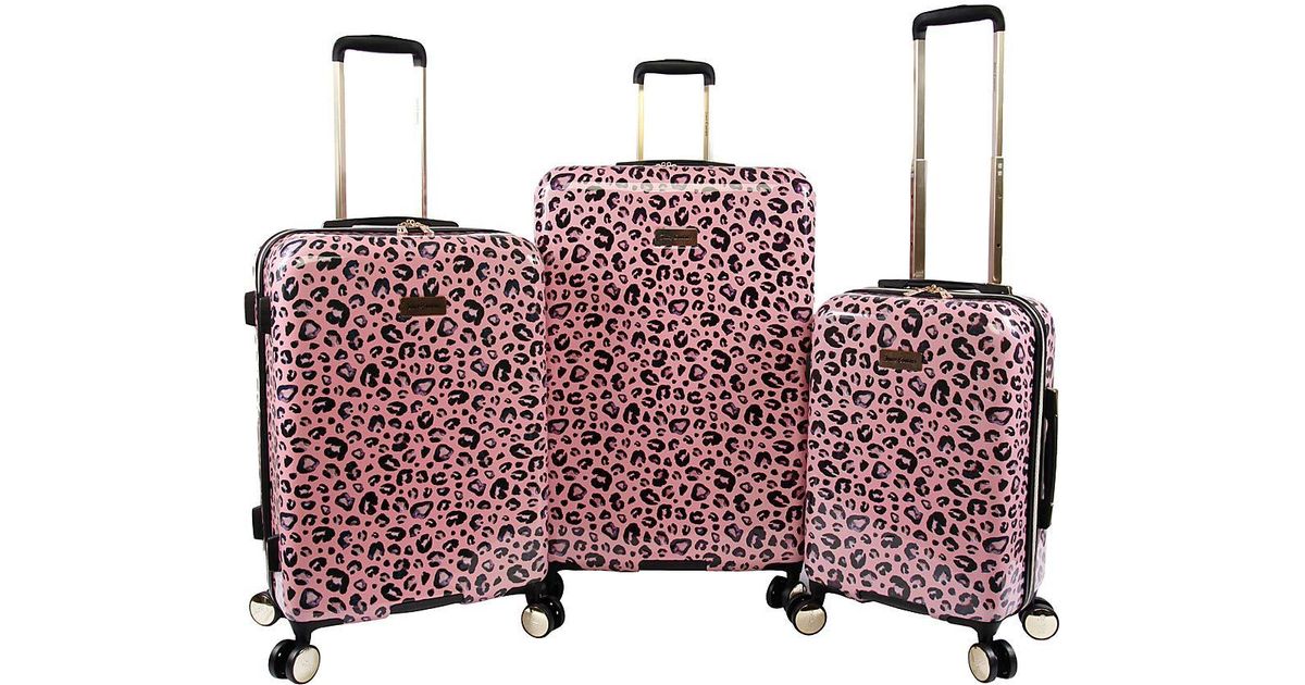 juicy couture vivian 3 piece hardside spinner luggage set