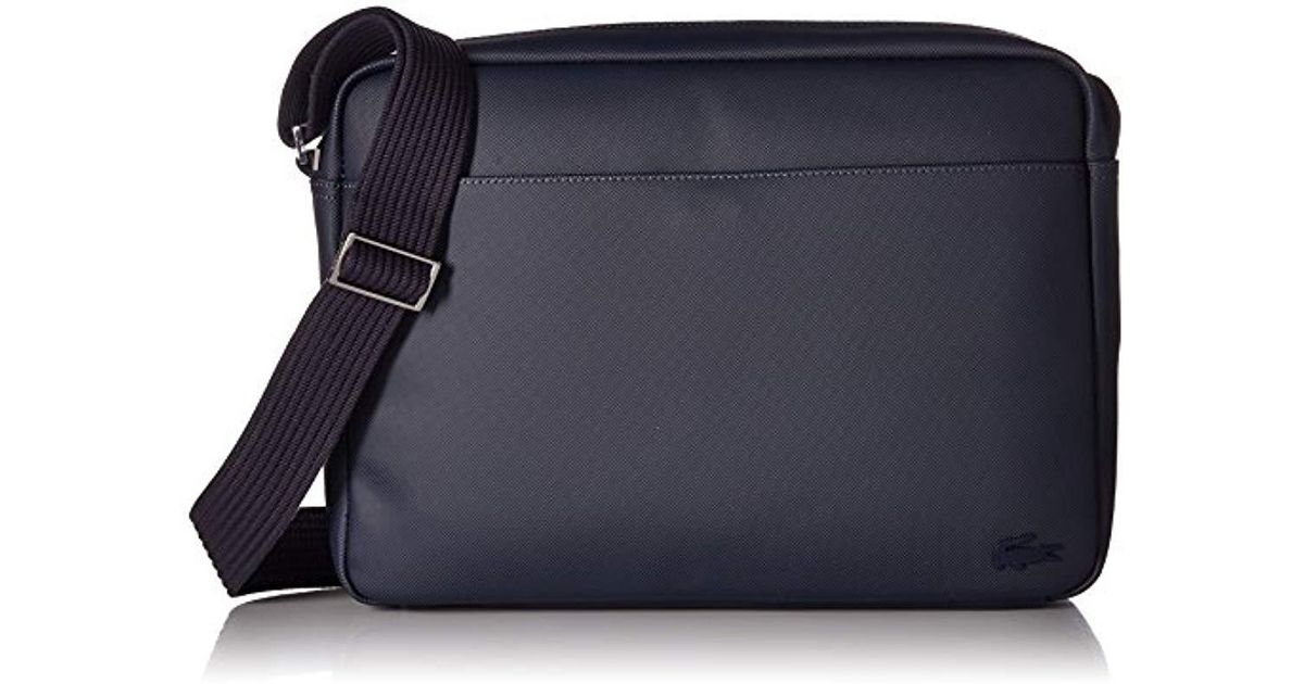 lacoste men's classic messenger bolsa