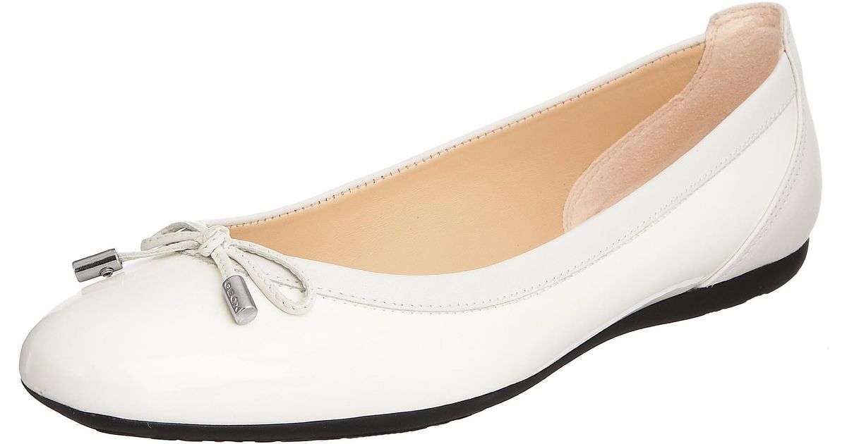 Geox Donna Lola Ballet Flat,white,35 / 5 B(m) Us in Natural |