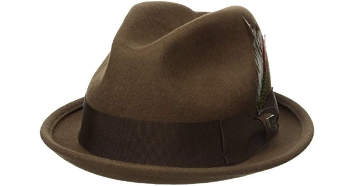 Brixton Felt Gain Fedora Hat for Men | Lyst