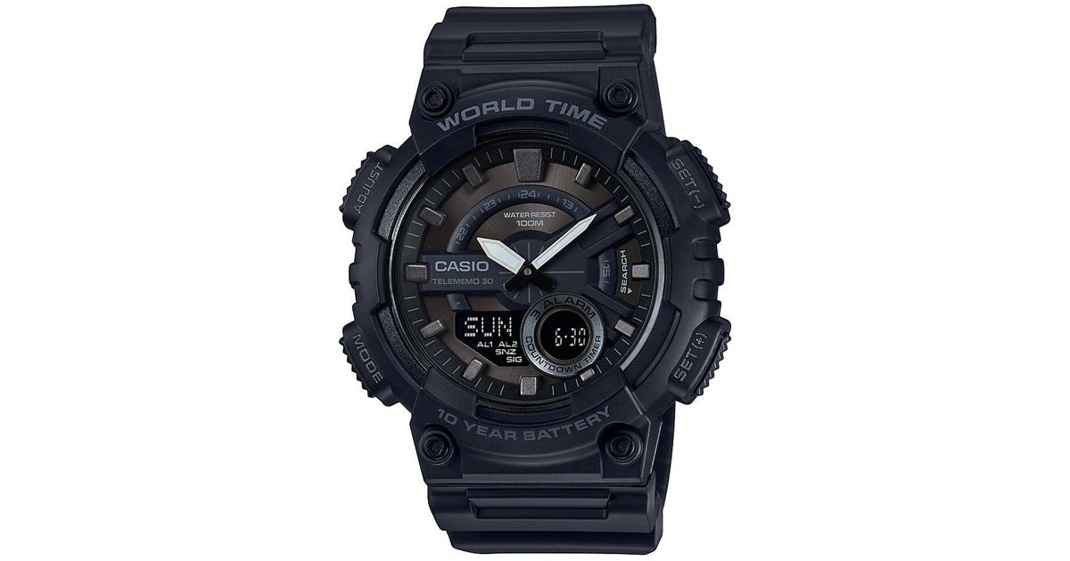 G-Shock Aeq110bw Series | 's Analog-digital Watch | Black/black | 100m ...