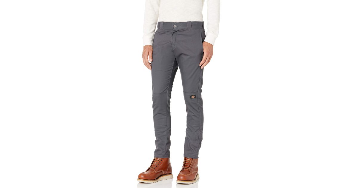 skinny double knee work pant