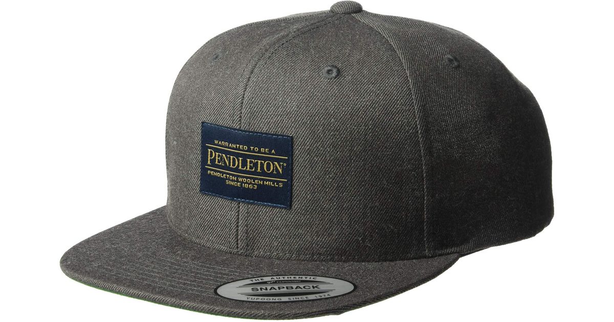 Pendleton Logo Flat Brim Hat in Gray for Men | Lyst