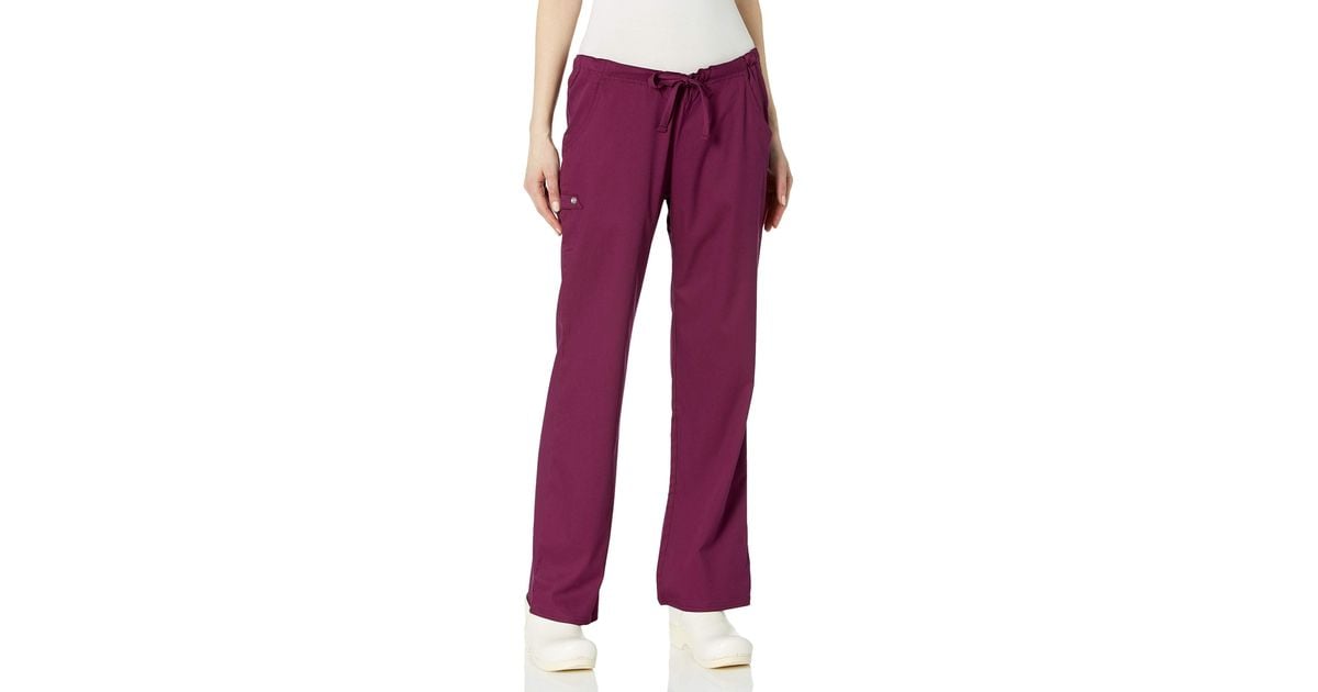 CHEROKEE Luxe Scrubs Pant Low Rise Straight Leg Drawstring 1066 in Purple Lyst