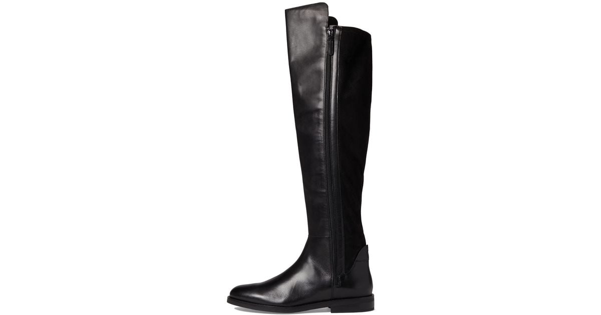 Cole Haan Leather Chase Tall Knee Boot in Black Leather (Black) Lyst