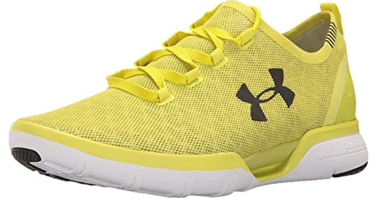 under armour yellow and black shoes