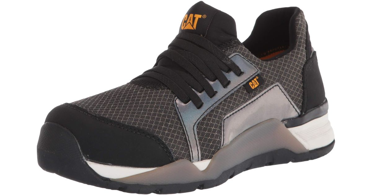 Caterpillar Suede Mens Sprint Textile Alloy Toe Sneaker in Black for