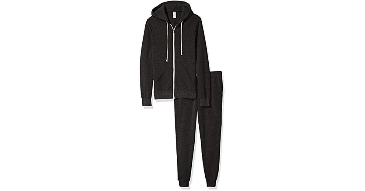 Alternative Apparel Fleece Warm Up Suit in Black for Men Save 47 Lyst