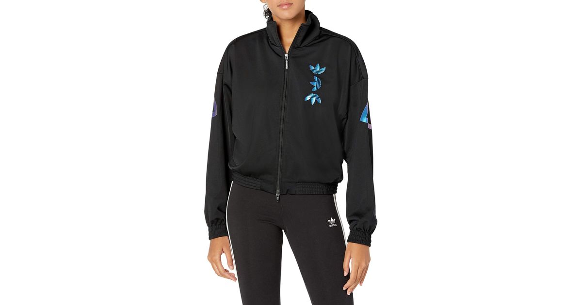 originals large logo track pants in black & team royal blue